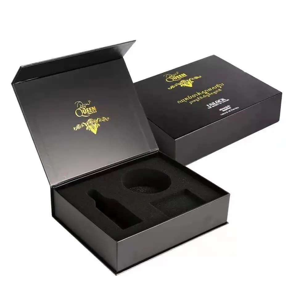  배달을 위한 박스를 패키징하는 도매 맞춘 호화 검은 수송용 상자 수송 색 선물 용지